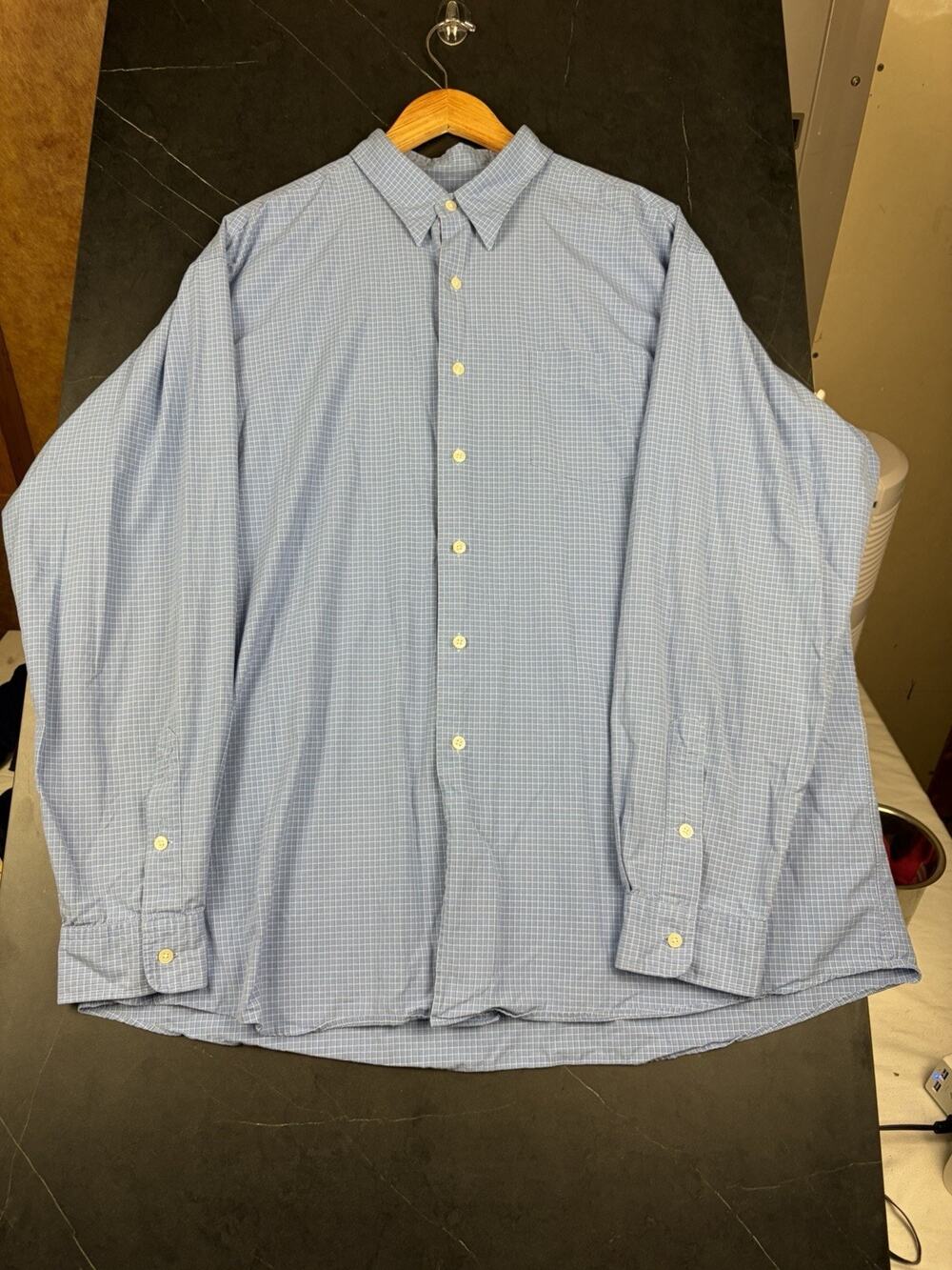 Polo Ralph Lauren Shirt Men’s XXL Blue Check Merrin Cotton Button Down Preppy